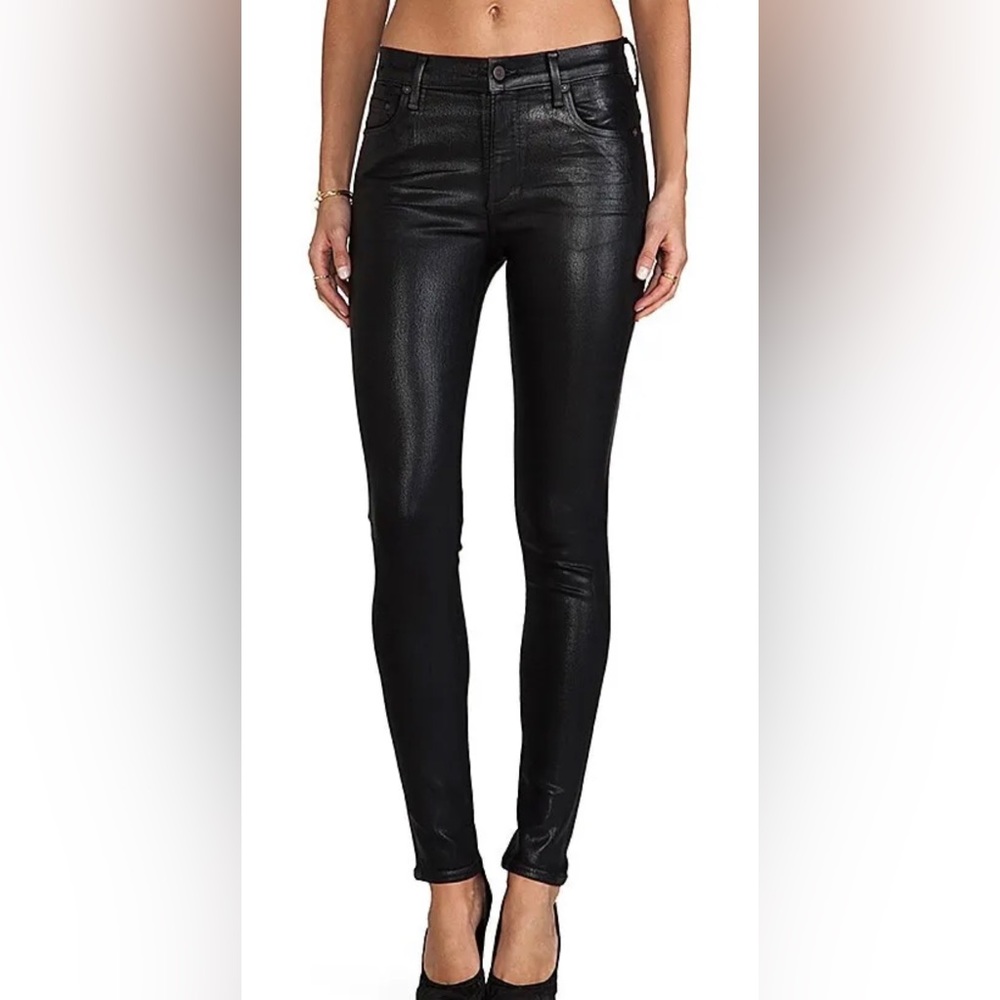 Citizens of Humanity Rocket Skinny Black coated jean